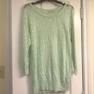 Mint Leopard Print Sweater